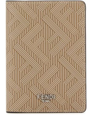 Fendi Portacarte Shadow in pelle stampata - Neutro