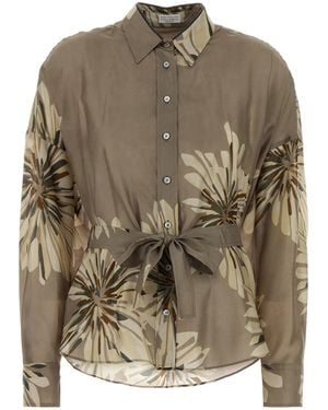 Brunello Cucinelli Regular Printed Shirt - Green