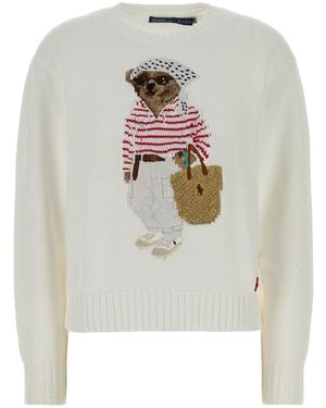 Polo Ralph Lauren White Cotton Jumper
