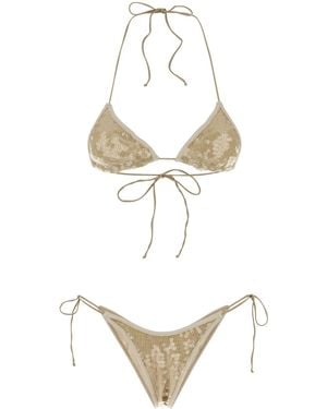 Oséree Bikini Marylin in poliestere decorato - Bianco