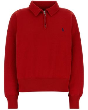Polo Ralph Lauren Red Cotton Blend Polo Shirt