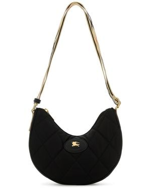 Burberry Nylon Horseshoe Crossbody Bag - Black