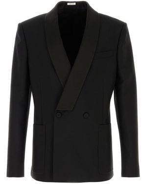 McQueen Black Wool Blend Blazer