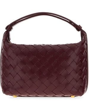 Bottega Veneta Borsa a mano Wallace mini in nappa bordeaux - Viola