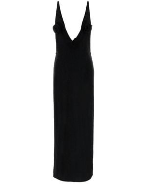 Magda Butrym Black Stretch Lyocell Blend Dress