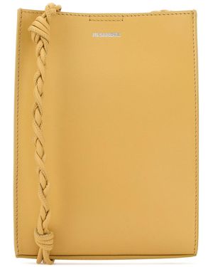 Jil Sander Leather Small Tangle Shoulder Bag - Yellow