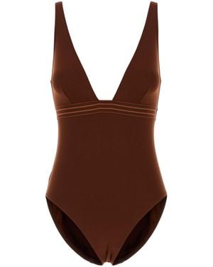 Eres Brown Stretch Nylon Sillage Swimsuit