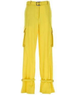 The Attico Yellow Wool Cargo Pant