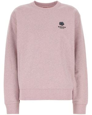 KENZO Melange Pink Cotton Oversize Sweatshirt