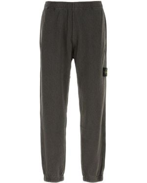 Stone Island Charcoal Cotton joggers - Black