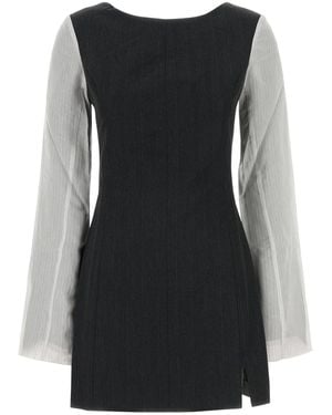 Our Legacy Embroidered Twill Mini Dress - Black
