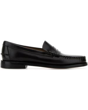 Sebago Dark Brown Leather Classic Dan Loafers - Black