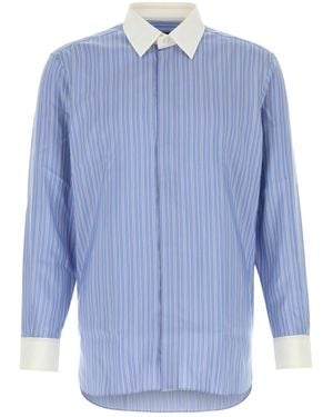 Tom Ford Embroidered Silk Shirt - Blue