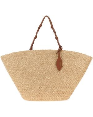 Jil Sander Raffia Large Tangle Bucket Bag - Natural