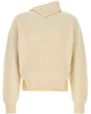 Jil Sander Ivory Wool Sweater - Natural