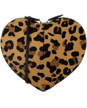 Alaïa Printed Calf Hair Le Coeur Crossbody Bag - Brown