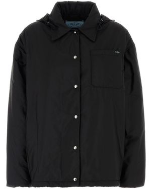 Prada Giubbino imbottito in Re-Nylon nero