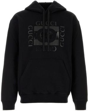 Gucci Felpa in cotone nero