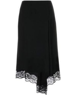 McQueen Black Crepe Skirt