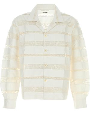 Bode Poplin Shirt - White