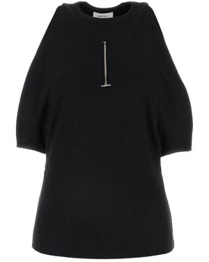 McQueen Top With Round Neckline - Black