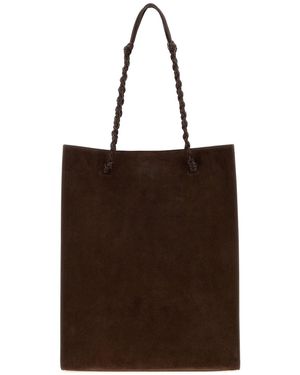 Jil Sander Chocolate Suede Tangle Shopping Bag - Brown