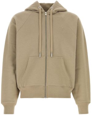 Ami Paris Beige Cotton Oversize Sweatshirt - Natural