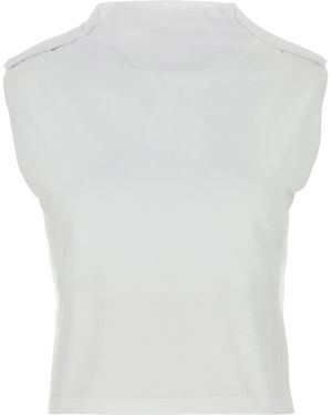 ARMARIUM Top Glenda in cotone stretch bianco