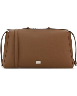 Dolce & Gabbana Camel Leather Vittoria Handbag - Brown