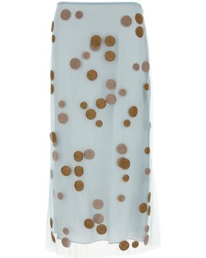 Fendi Gonna in tulle azzurro pastello - Multicolore