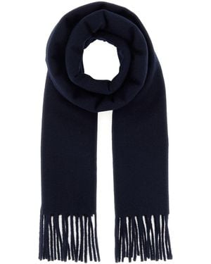 Jil Sander Midnight Blue Wool Scarf