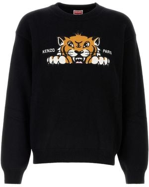 KENZO Black Wool Blend Sweater