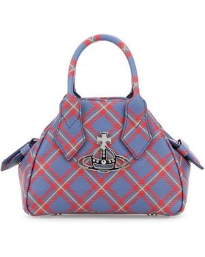 Vivienne Westwood Printed Synthetic Leather Mini Yasmine Handbag - Purple