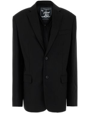 Y. Project Giacca oversize in jersey stretch nero