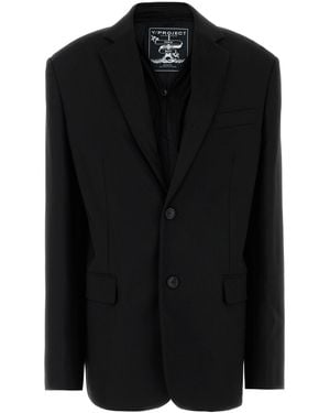 Y. Project Giacca oversize in jersey stretch nero