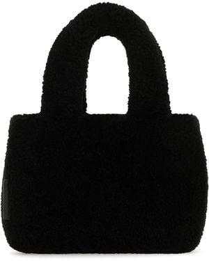 AMINA MUADDI Shearling Amini Giuly Handbag - Black