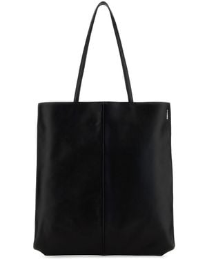 Jil Sander Leather Linea Shopping Bag - Black