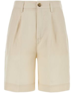 Woolrich Ivory Lyocell Blend Bermuda Shorts - Natural