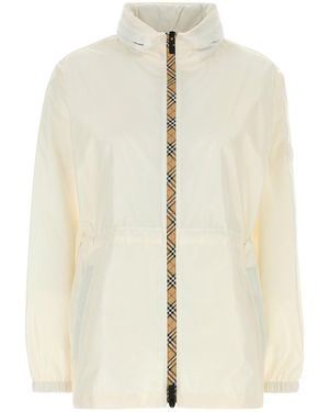 Burberry White Nylon Jacket