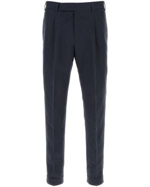 PT Torino Navy Blue Linen Blend Pant