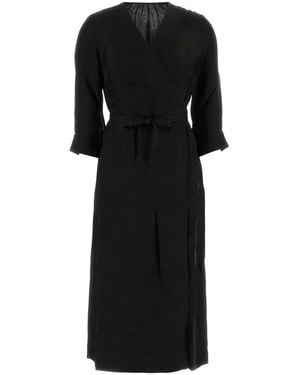 Uma Wang Black Viscose Blend Anthea Dress