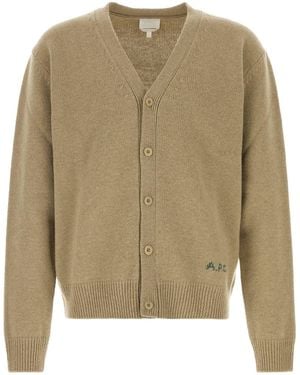 A.P.C. V Neck Cardigans - Natural