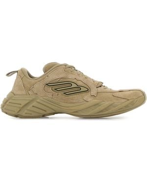 Balenciaga Beige Suede Monday Trainers - Multicolour