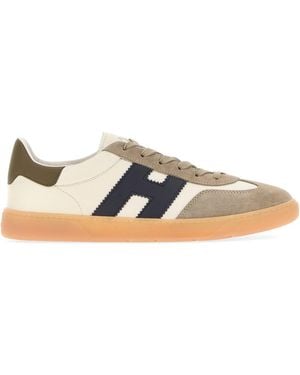 Hogan Ivory Leather Cool Trainers - Multicolour