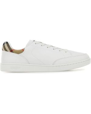 Burberry Sneakers Set in pelle bianca - Bianco