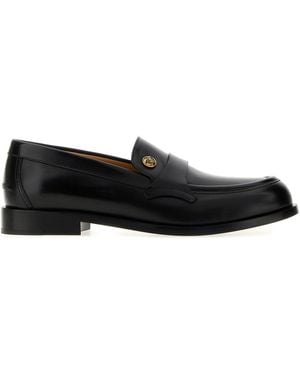 Versace Leather Loafers - Black