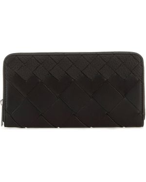 Bottega Veneta Portafoglio Intrecciato in pelle testa di moro - Nero
