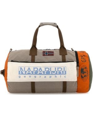 Napapijri Multicolour Canvas Travel Bag - Brown