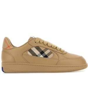 Burberry Sneakers Terrace in pelle beige - Marrone