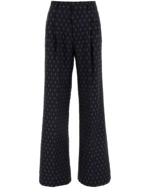 Etro Pantalone in misto lana ricamata - Nero